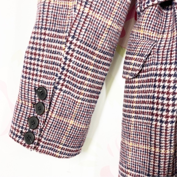 NEW Free People Menswear Hailey Wool Checkered Plaid Duster Coat M - Picture 13 of 16